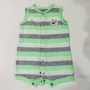 Carter’s Striped Shark Romper for Baby Boy